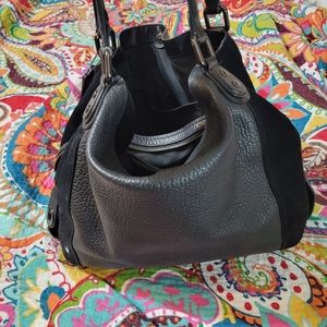 Black leather Coach bag